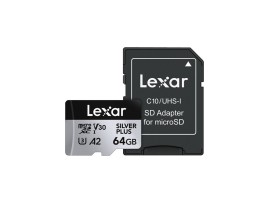 Lexar 64GB Silver Plus microSDXC UHS-I 205MB/s LMSSIPL064G-BNANG